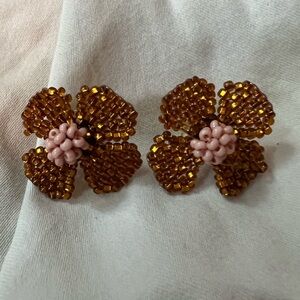 Noonday Collection beaded flower earrings